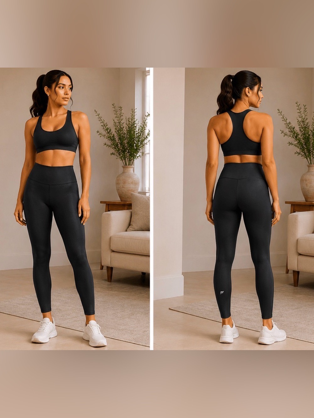 Fabletics High-Waist Black Active Leggings - Women size small